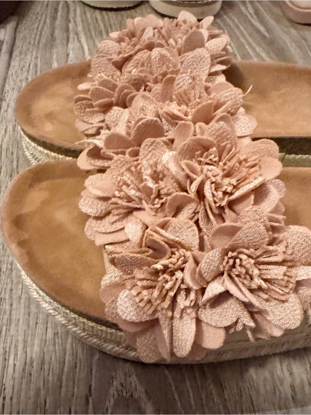 Blush Floral Espadrille Slide - Picture 2 of 4